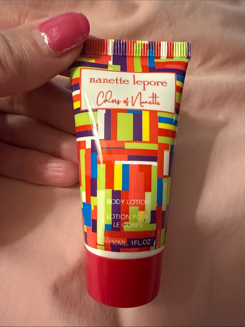 Nanette Lepore Multicolor Geometric Body Lotion - Bright Colored Tube